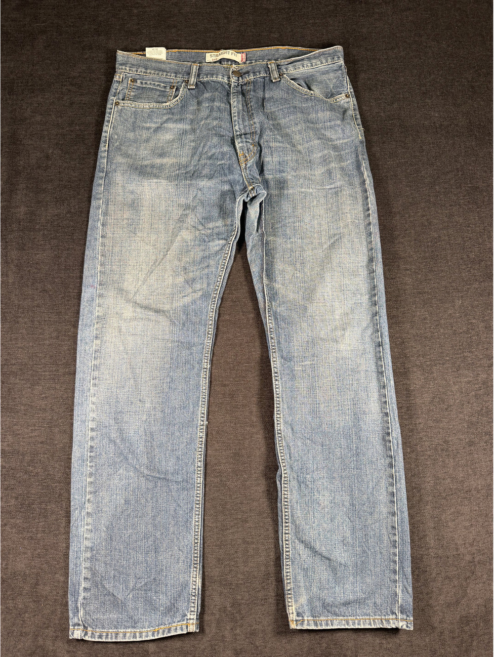 Levi's 505 Straight Fit Men's Jeans 38x34 Light Blue Denim
